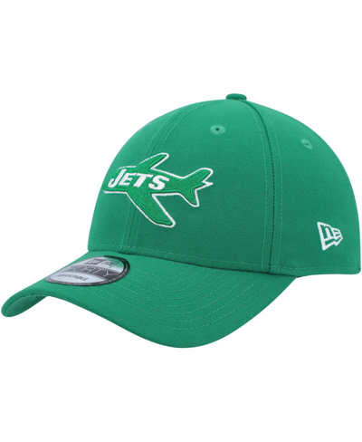 New Era Kelly Green New York Jets Plane The League 9forty Adjustable Hat In Kelly Green