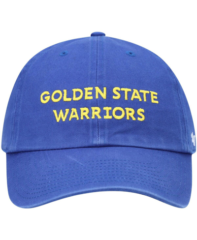 47 Brand Men's ' Royal Golden State Warriors Clean Up Wordmark Adjustable Hat In Royal