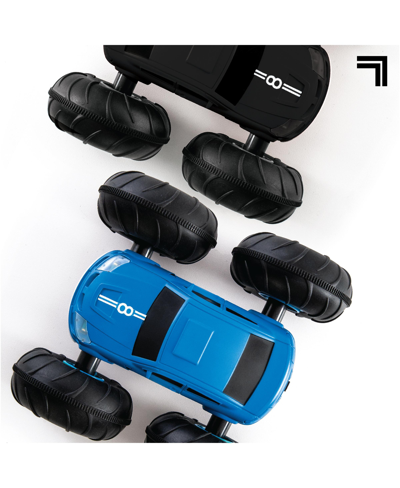Sharper Image Toy Rc Flip Stunt Rally, Two-sided Flipping Car In Black