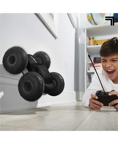 Sharper Image Toy Rc Flip Stunt Rally, Two-sided Flipping Car In Black