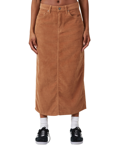 Shop Cotton On Women's Cord Maxi Skirt In Pinecone