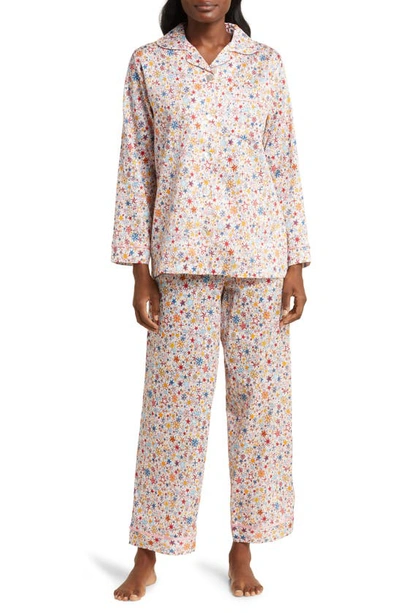 Shop Papinelle Star Print Cotton Sateen Pajamas In Multi