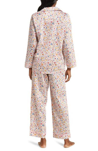 Shop Papinelle Star Print Cotton Sateen Pajamas In Multi