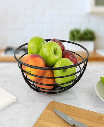 Spectrum Euro Fruit Bowl For Table Display And Organization In Black