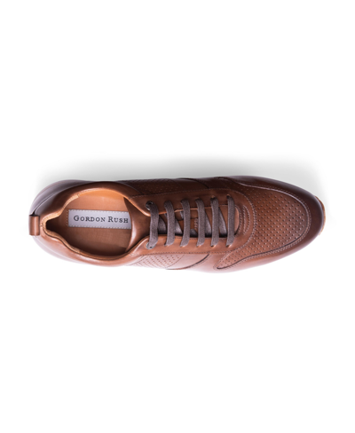 Shop Gordon Rush Men's Connor Dress Casual Lace-up Trainer Sneaker In Chestnut
