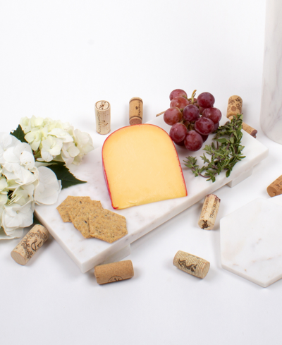 8 Oak Lane Marble Cheeseboard, Size Small In White
