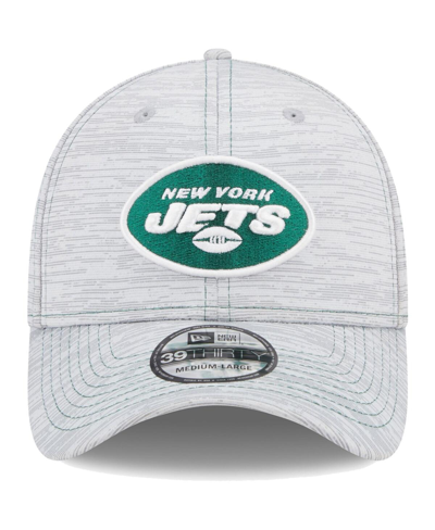 Shop New Era Men's  Gray New York Jets Speed 39thirty Flex Hat
