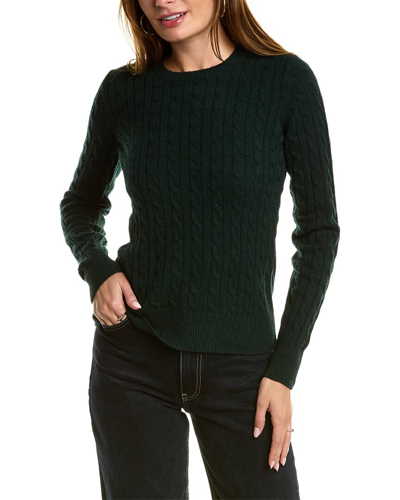 Shop Brooks Brothers Cable Cashmere & Wool-blend Sweater In Green