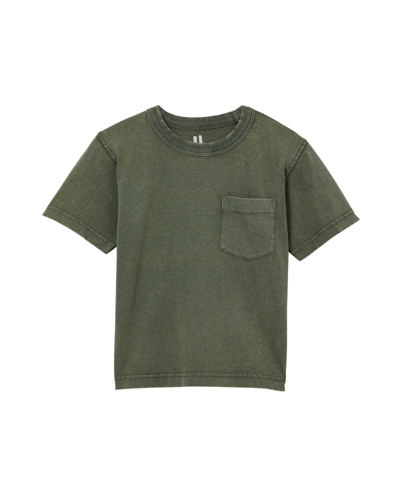 Shop Cotton On Little Boys The Essential Short Sleeve T-shirt In Swag Green Wash