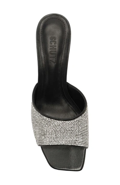 Shop Schutz Dethalia Glam Sandal In Cristal/black