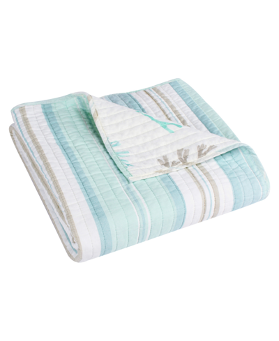 Shop Levtex Stone Harbor Reversible Quilted Throw, 50" X 60" In Blue