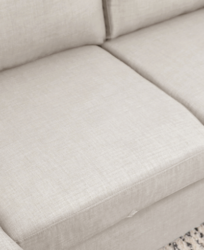Abbyson Living Newton 82" Polyester Storage Sectional Sofa Bed In Sand