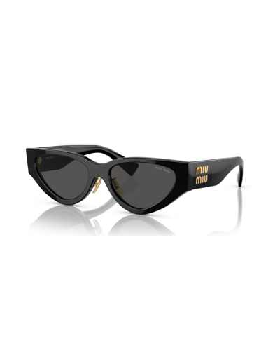 Shop Miu Miu Women's Sunglasses Mu 03zs In Black