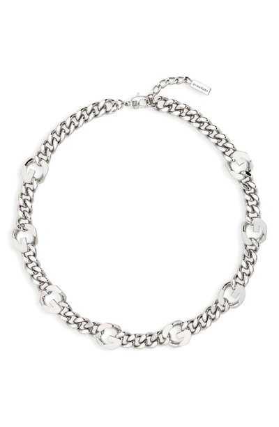 Shop Givenchy G-link Chain Necklace In Silvery