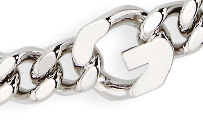 Shop Givenchy G-link Chain Necklace In Silvery