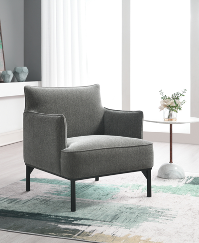Abbyson Living Gatsby 30" Fabric Accent Chair In Gray