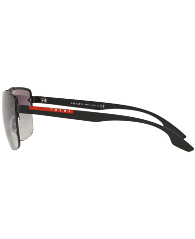 Shop Prada Men's Sunglasses, Ps 60us 62 Lifestyle In Black Rubber,grey Gradient
