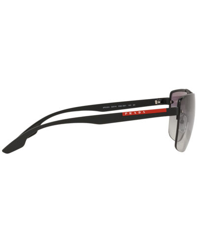 Shop Prada Men's Sunglasses, Ps 60us 62 Lifestyle In Black Rubber,grey Gradient