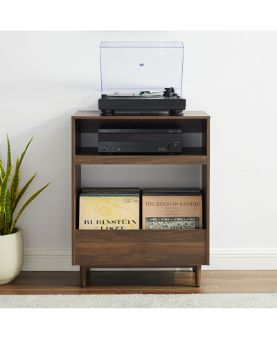 Crosley Furniture Liam 28" Medium-density Fiberboard (mdf) Record Player Stand In Walnut