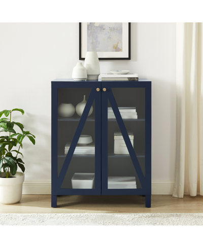Crosley Furniture Cassai 30" Medium-density Fiberboard (mdf) Stackable Kitchen Storage Pantry In Navy