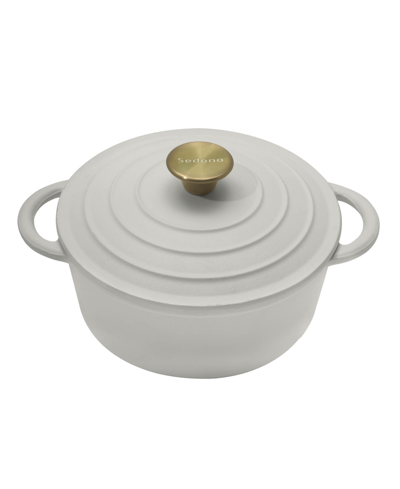 Shop Sedona Enamel Cast Iron 3 Quart Dutch Oven With Lid In White