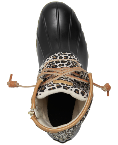 Shop Sperry Big Girls Saltwater Duck Boots From Finish Line In Animal Print