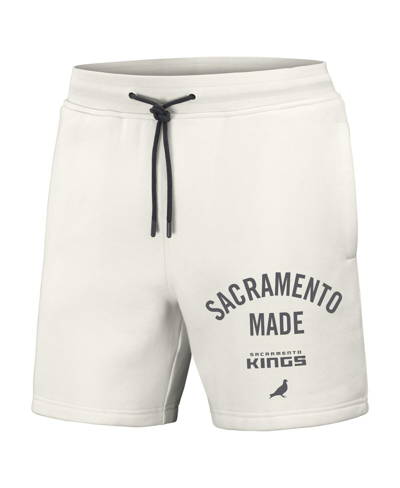 Shop Staple Men's Nba X  Cream Sacramento Kings Heavyweight Fleece Shorts