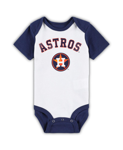 Shop Outerstuff Newborn And Infant Boys And Girls White, Heather Gray Houston Astros Little Slugger Two-pack Bodysui In White,heather Gray