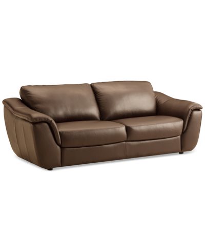 MACY'S CLOSEOUT! JENNARD 91" LEATHER SOFA, CREATED FOR MACY'S 