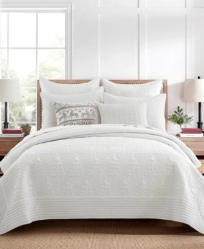 Levtex Home O Christmas Tree Stitching Quilt Sets In White
