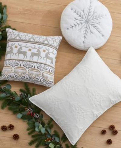 Levtex Home O Christmas Tree Stitching Quilt Sets In White