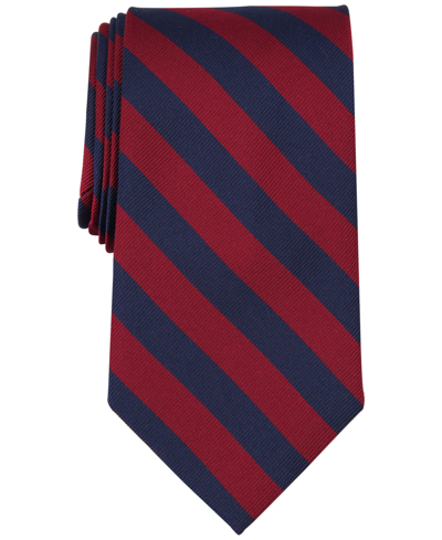 Shop Brooks Brothers B By  Men's Classic Double-stripe Tie In Wine