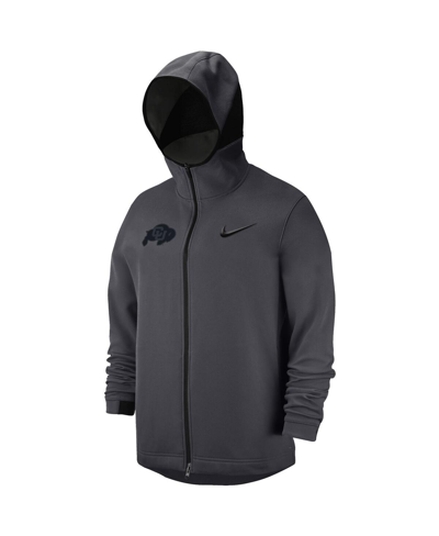 Shop Nike Men's  Anthracite Colorado Buffaloes Tonal Showtime Full-zip Hoodie Jacket