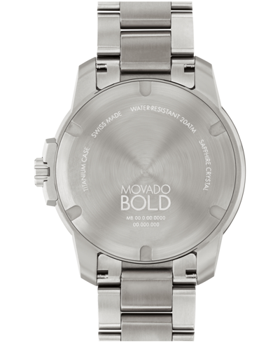 Shop Movado Men's Bold Titanium Sport Swiss Quartz Titanium Watch 45mm In Gray