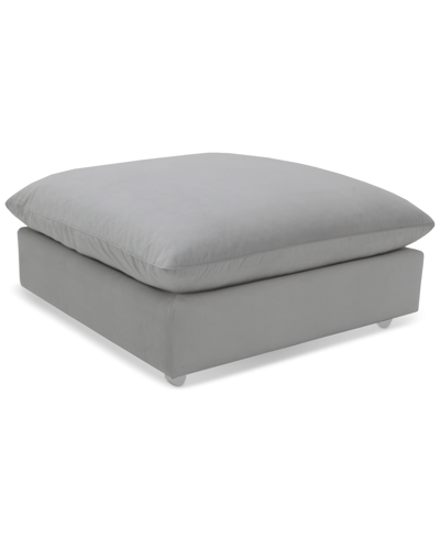 Shop Macy's Marsten 42" Fabric Ottoman, Created For  In Pearl