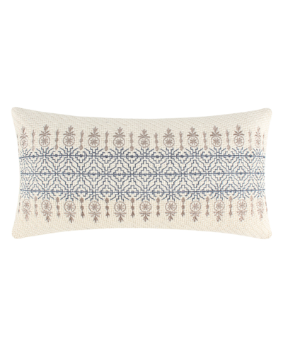 Shop Levtex Aliza Folk Art Embroidered Decorative Pillow, 12" X 24" In Natural