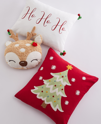 Levtex Comet & Cupid Reindeer Shaped Decorative Pillow, 14" X 18" In Beige
