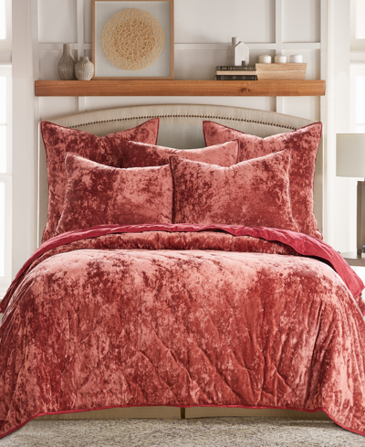 Levtex Abruzzi Velvet Reversible Quilt, Twin/twin Xl In Spice