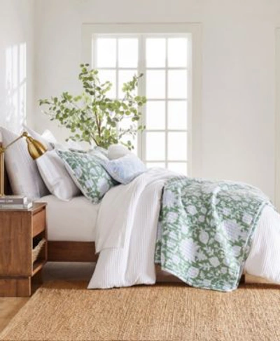 Levtex Home Evelyn Jacobean Reversible 3 Pc. Quilt Set Collection In Green
