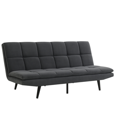 Shop Abbyson Living Jaden 70" Fabric Convertible Sofa In Dark Gray