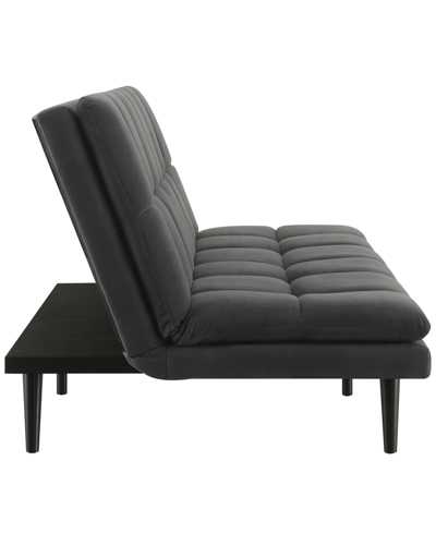 Abbyson Living Jaden 70" Fabric Convertible Sofa In Dark Gray