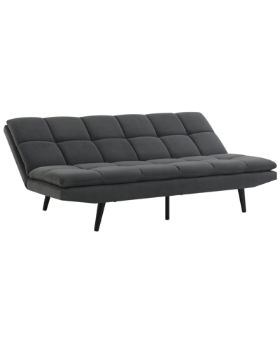 Shop Abbyson Living Jaden 70" Fabric Convertible Sofa In Dark Gray