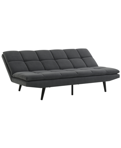 Abbyson Living Jaden 70" Fabric Convertible Sofa In Dark Gray