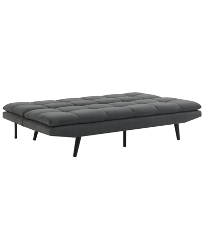 Shop Abbyson Living Jaden 70" Fabric Convertible Sofa In Dark Gray
