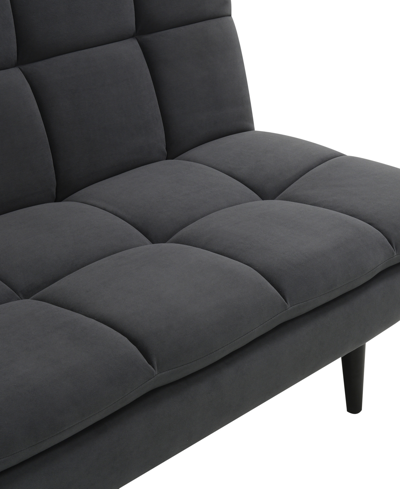 Abbyson Living Jaden 70" Fabric Convertible Sofa In Dark Gray