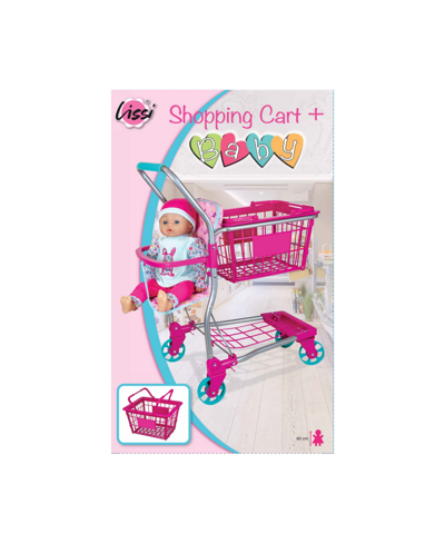 Redbox Lissi Dolls Shopping Cart With 16" Baby Doll In Multi