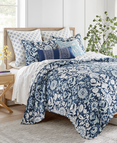 Levtex Laure Reversible 3-pc. Quilt Set, Full/queen In Indigo