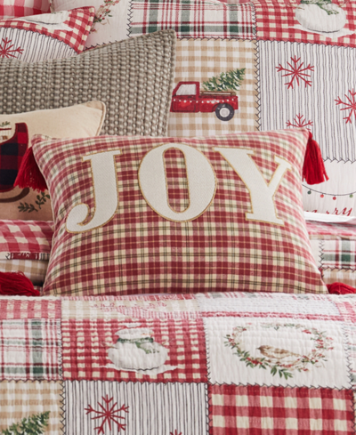 Levtex For Christmas Tassel Decorative Pillow, 14" X 18" In Red