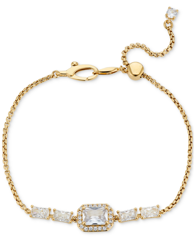 Shop Eliot Danori Crystal Adjustable Slider Bracelet In Gold