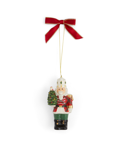Spode Christmas Tree Tartan Ornaments, Set Of 2 In Green
